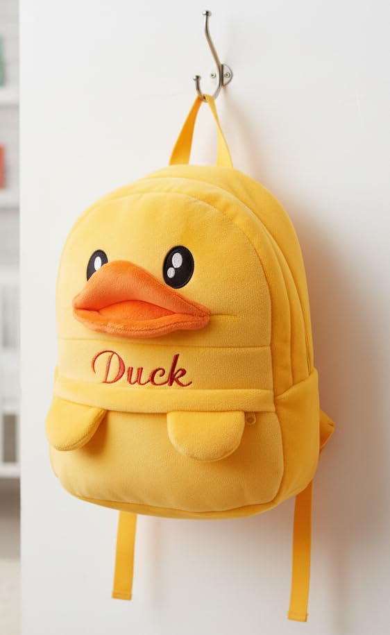 Kids Teddy Soft Picnic Carry Travelling Cartoon Animal School Bag Soft Plush Standard Backpack For Nursery 2 To 5 Baby Boys Girls Years