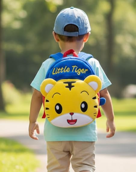 Kids Teddy Soft Picnic Carry Travelling Cartoon Animal School Bag Soft Plush Standard Backpack For Nursery 2 To 5 Baby Boys Girls Years