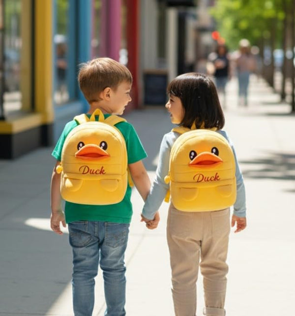 Kids Teddy Soft Picnic Carry Travelling Cartoon Animal School Bag Soft Plush Standard Backpack For Nursery 2 To 5 Baby Boys Girls Years