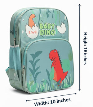 Waterproof Cartoon Backpack for Kids (Ages 5-7) Durable and Spacious School Travel Backpack | Waterproof Backpack Bag for 1st to 3rd Class (Baby-Dino)