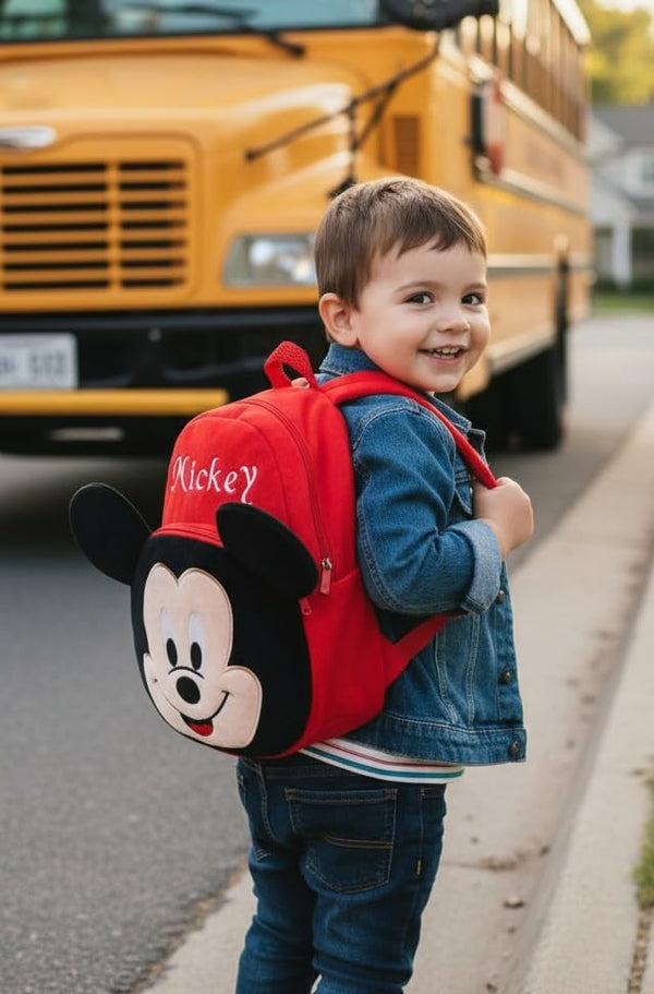 Kids Teddy Soft Picnic Carry Travelling Cartoon Animal School Bag Soft Plush Standard Backpack For Nursery 2 To 5 Baby Boys Girls Years