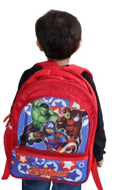 Printed School Bag for Kids | Kids Bag Ideal for UKG, Nursery and Class 2 (Age 5-7 years) | 18L (Avengers)
