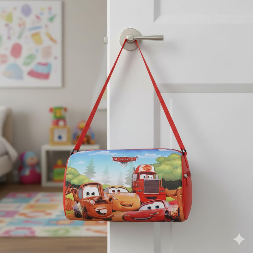 Kids Duffle Travel Bag for Travelling, Dance, Swimming, Picnic, Sports, Traveling Bag for Boys & Girls (Pixar-Car)