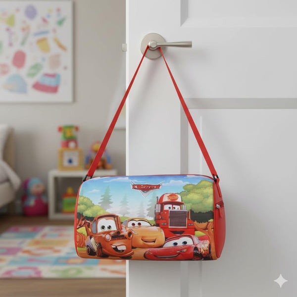 Kids Duffle Travel Bag for Travelling, Dance, Swimming, Picnic, Sports, Traveling Bag for Boys & Girls (Pixar-Car)