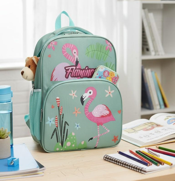 Waterproof Cartoon Backpack for Kids (Ages 5-7) Durable and Spacious School Travel Backpack | Waterproof Backpack Bag for 1st to 3rd Class Flamingo)