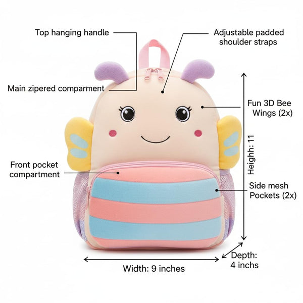 Animal Cartoon soft bag for kids – travel picnic bag toddler bag 2-5 years