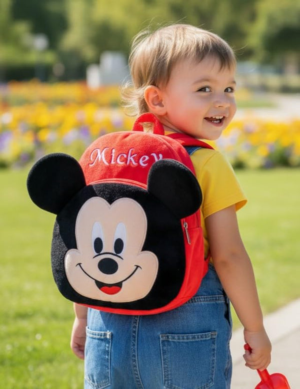 Kids Teddy Soft Picnic Carry Travelling Cartoon Animal School Bag Soft Plush Standard Backpack For Nursery 2 To 5 Baby Boys Girls Years