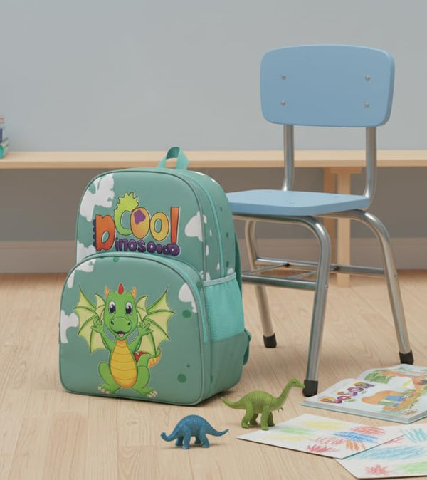 Waterproof Cartoon Backpack for Kids (Ages 5-7) Durable and Spacious School Travel Backpack | Waterproof Backpack Bag for 1st to 3rd Class (Cool-Dinosaur)