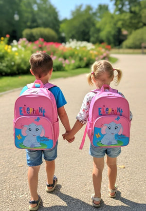 Waterproof Cartoon Backpack for Kids (Ages 5-7) Durable and Spacious School Travel Backpack | Waterproof Backpack Bag for 1st to 3rd Class (Elephant)