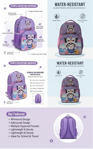 Waterproof Cartoon Backpack for Kids (Ages 5-7) Durable and Spacious School Travel Backpack | Waterproof Backpack Bag for 1st to 3rd Class (Unicorn)