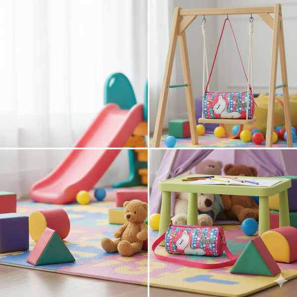 Kids Duffle Travel Bag for Travelling, Dance, Swimming, Picnic, Sports, Traveling Bag for Boys & Girls (Unicorn)