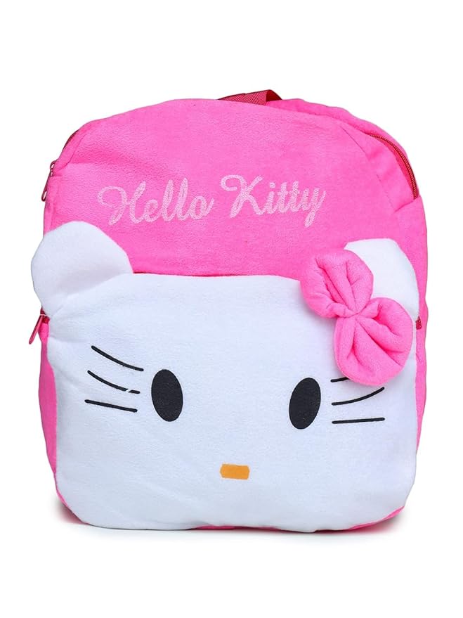 Kids Teddy Soft Picnic Carry Travelling Cartoon Animal School Bag Soft Plush Standard Backpack For Nursery 2 To 5 Baby Boys Girls Years