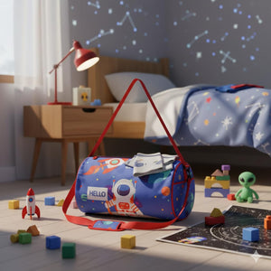 Kids Duffle Travel Bag for Travelling, Dance, Swimming, Picnic, Sports, Traveling Bag for Boys & Girls ( Space)