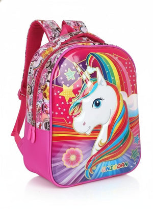 3D Cartoon Sheet School Bag | Waterproof Backpack Ideal For Kids age 5-7 years | UKG, Nursery and 1st Class 15L (Unicorn)
