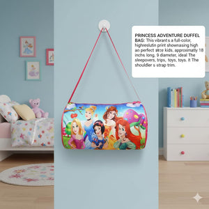 Kids Duffle Travel Bag for Travelling, Dance, Swimming, Picnic, Sports, Traveling Bag for Boys & Girls (Princess)