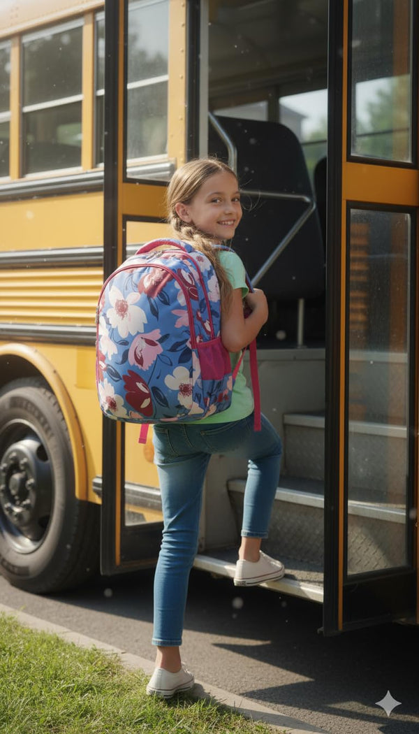 Stylbase 20L School Bag for Boys | Premium Polyester Backpack Bags for Women & Men | 3 Compartments Lightweight & Water Resistant | Stylish College Bag for Girls & Backpack for Travelling