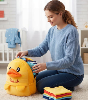 Kids Teddy Soft Picnic Carry Travelling Cartoon Animal School Bag Soft Plush Standard Backpack For Nursery 2 To 5 Baby Boys Girls Years