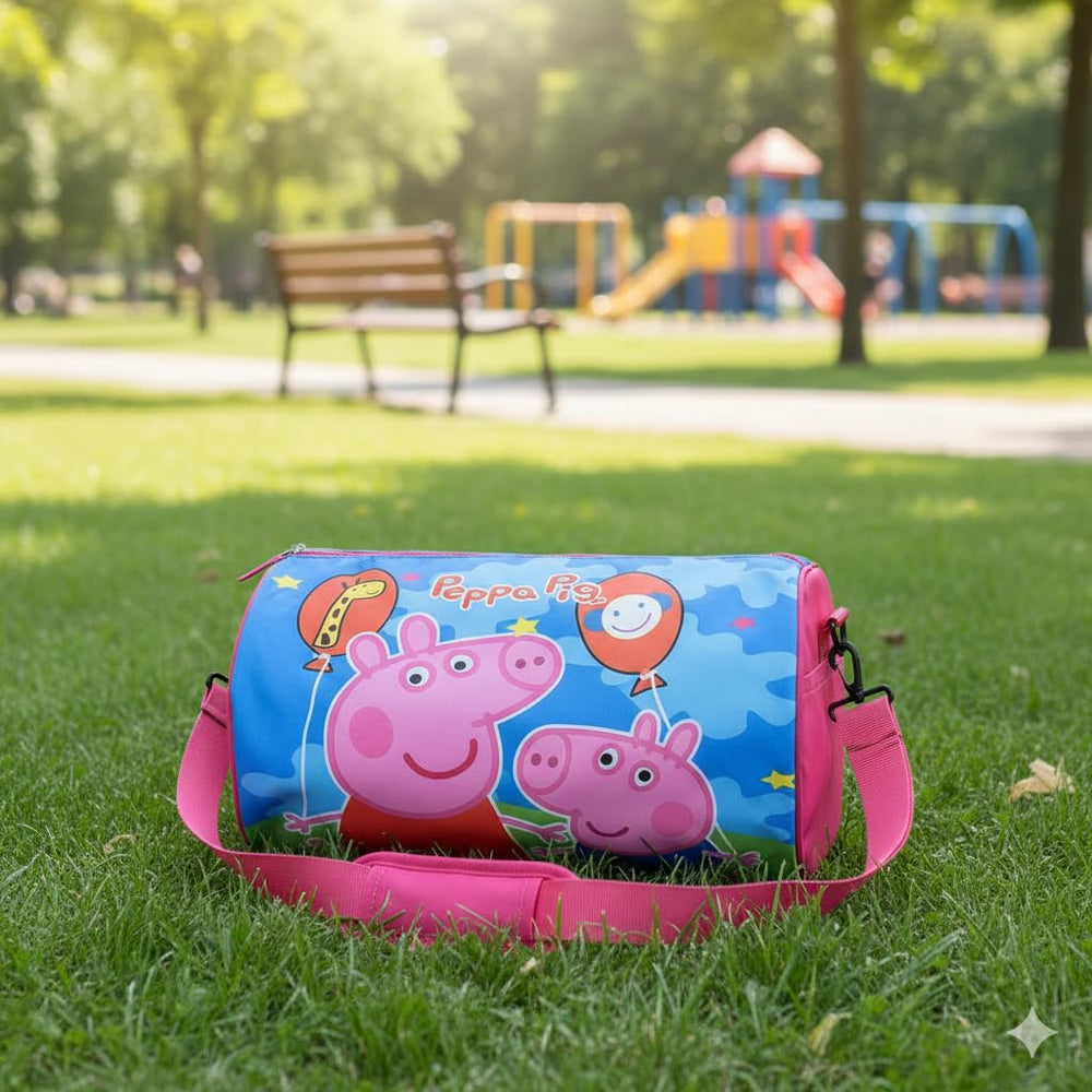 Kids Duffle Travel Bag for Travelling, Dance, Swimming, Picnic, Sports, Traveling Bag for Boys & Girls ( Peppa-Pig)