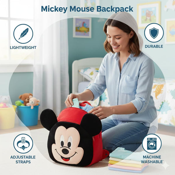 Kids Teddy Soft Picnic Carry Travelling Cartoon Animal School Bag Soft Plush Standard Backpack For Nursery 2 To 5 Baby Boys Girls Years