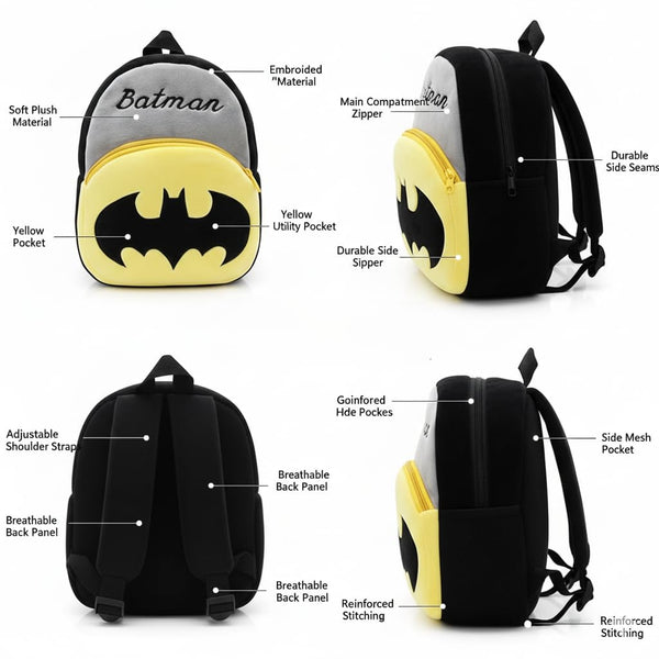 Kids Teddy Soft Picnic Carry Travelling Cartoon Animal School Bag Soft Plush Standard Backpack For Nursery 2 To 5 Baby Boys Girls Years