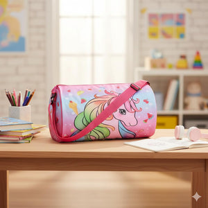 Kids Duffle Travel Bag for Travelling, Dance, Swimming, Picnic, Sports, Traveling Bag for Boys & Girls (Unicorn)