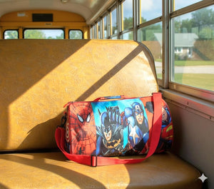 Kids Duffle Travel Bag for Travelling, Dance, Swimming, Picnic, Sports, Traveling Bag for Boys & Girls (Avengers)