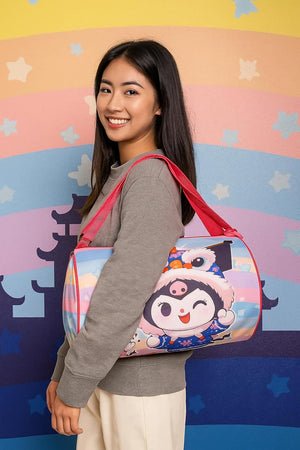 Kids Duffle Travel Bag for Travelling, Dance, Swimming, Picnic, Sports, Traveling Bag for Boys & Girls ( Kuromi)