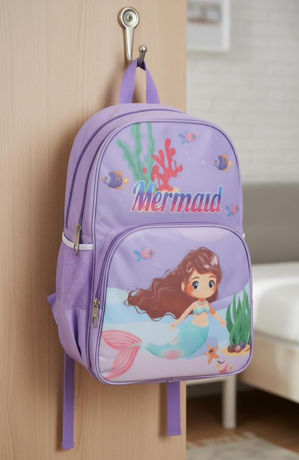 Waterproof Cartoon Backpack for Kids (Ages 5-7) Durable and Spacious School Travel Backpack | Waterproof Backpack Bag for 1st to 3rd Class (Mermaid)