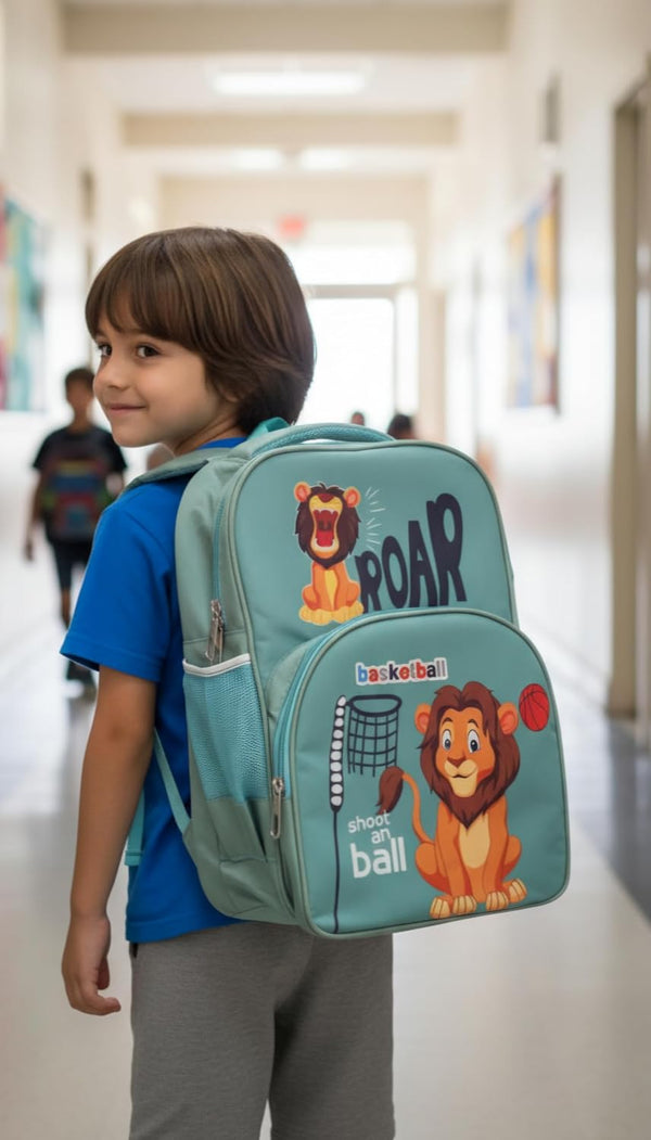 Waterproof Cartoon Backpack for Kids (Ages 5-7) Durable and Spacious School Travel Backpack | Waterproof Backpack Bag for 1st to 3rd Class (Roar Tiger)