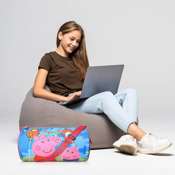 Kids Duffle Travel Bag for Travelling, Dance, Swimming, Picnic, Sports, Traveling Bag for Boys & Girls ( Peppa-Pig)