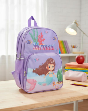 Waterproof Cartoon Backpack for Kids (Ages 5-7) Durable and Spacious School Travel Backpack | Waterproof Backpack Bag for 1st to 3rd Class (Mermaid)