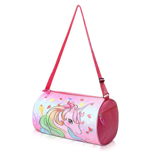 Kids Duffle Travel Bag for Travelling, Dance, Swimming, Picnic, Sports, Traveling Bag for Boys & Girls (Unicorn)