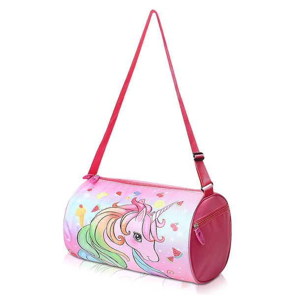 Kids Duffle Travel Bag for Travelling, Dance, Swimming, Picnic, Sports, Traveling Bag for Boys & Girls (Unicorn)
