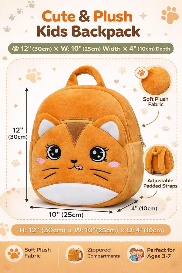 Animal Cartoon soft bag for kids – travel picnic bag toddler bag 2-5 years