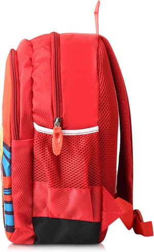 Stylbase Lightweight Polyester Casual Kids School Bag for Boys And Girls Car Cartoon Printed Waterproof Backpack Bag Ideal for Small Kids Bag lkg ukg nursery class 3-5 Years 14 inches