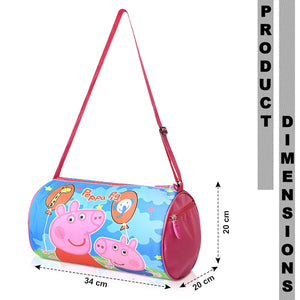 Kids Duffle Travel Bag for Travelling, Dance, Swimming, Picnic, Sports, Traveling Bag for Boys & Girls ( Peppa-Pig)
