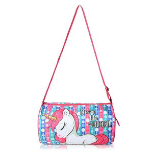 Kids Duffle Travel Bag for Travelling, Dance, Swimming, Picnic, Sports, Traveling Bag for Boys & Girls (Unicorn)