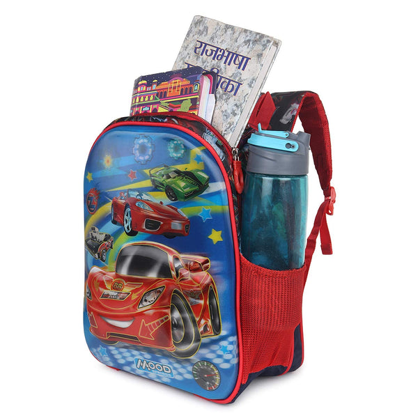 3D Cartoon Sheet School Bag | Waterproof Backpack Ideal For Kids age 5-7 years | UKG, Nursery and 1st Class 15L (Pixar_car)