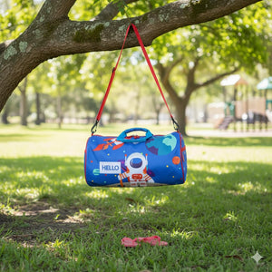 Kids Duffle Travel Bag for Travelling, Dance, Swimming, Picnic, Sports, Traveling Bag for Boys & Girls ( Space)