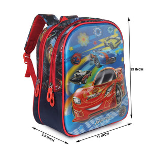3D Cartoon Sheet School Bag | Waterproof Backpack Ideal For Kids age 5-7 years | UKG, Nursery and 1st Class 15L (Pixar_car)