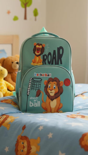 Waterproof Cartoon Backpack for Kids (Ages 5-7) Durable and Spacious School Travel Backpack | Waterproof Backpack Bag for 1st to 3rd Class (Roar Tiger)