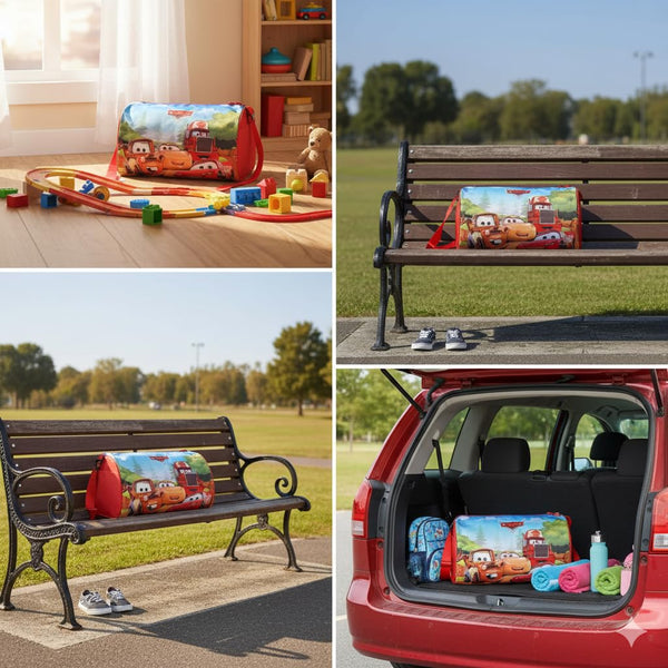 Kids Duffle Travel Bag for Travelling, Dance, Swimming, Picnic, Sports, Traveling Bag for Boys & Girls (Pixar-Car)