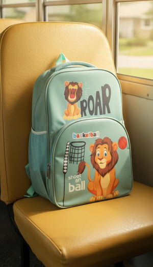 Waterproof Cartoon Backpack for Kids (Ages 5-7) Durable and Spacious School Travel Backpack | Waterproof Backpack Bag for 1st to 3rd Class (Roar Tiger)