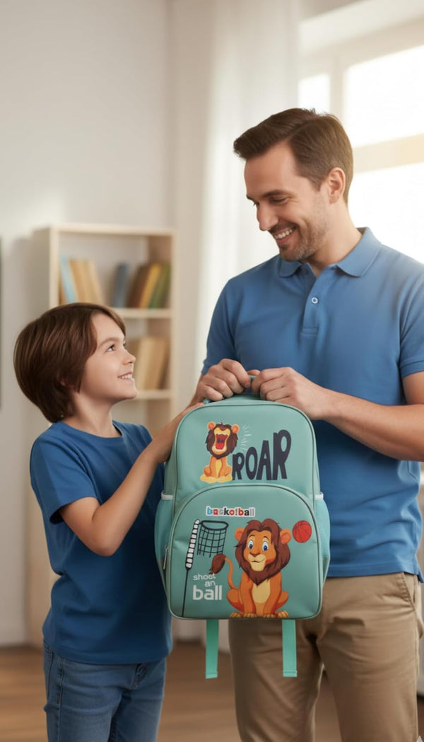 Waterproof Cartoon Backpack for Kids (Ages 5-7) Durable and Spacious School Travel Backpack | Waterproof Backpack Bag for 1st to 3rd Class (Roar Tiger)