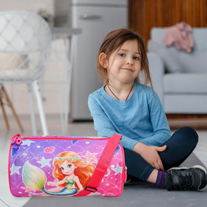 Kids Duffle Travel Bag for Travelling, Dance, Swimming, Picnic, Sports, Traveling Bag for Boys & Girls (Mermaid)