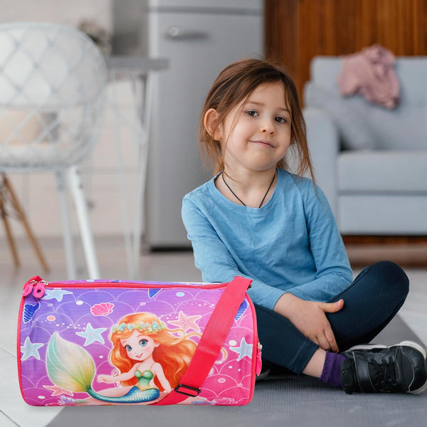 Kids Duffle Travel Bag for Travelling, Dance, Swimming, Picnic, Sports, Traveling Bag for Boys & Girls (Mermaid)