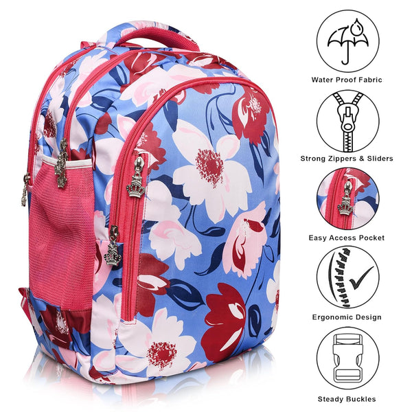Stylbase 20L School Bag for Boys | Premium Polyester Backpack Bags for Women & Men | 3 Compartments Lightweight & Water Resistant | Stylish College Bag for Girls & Backpack for Travelling