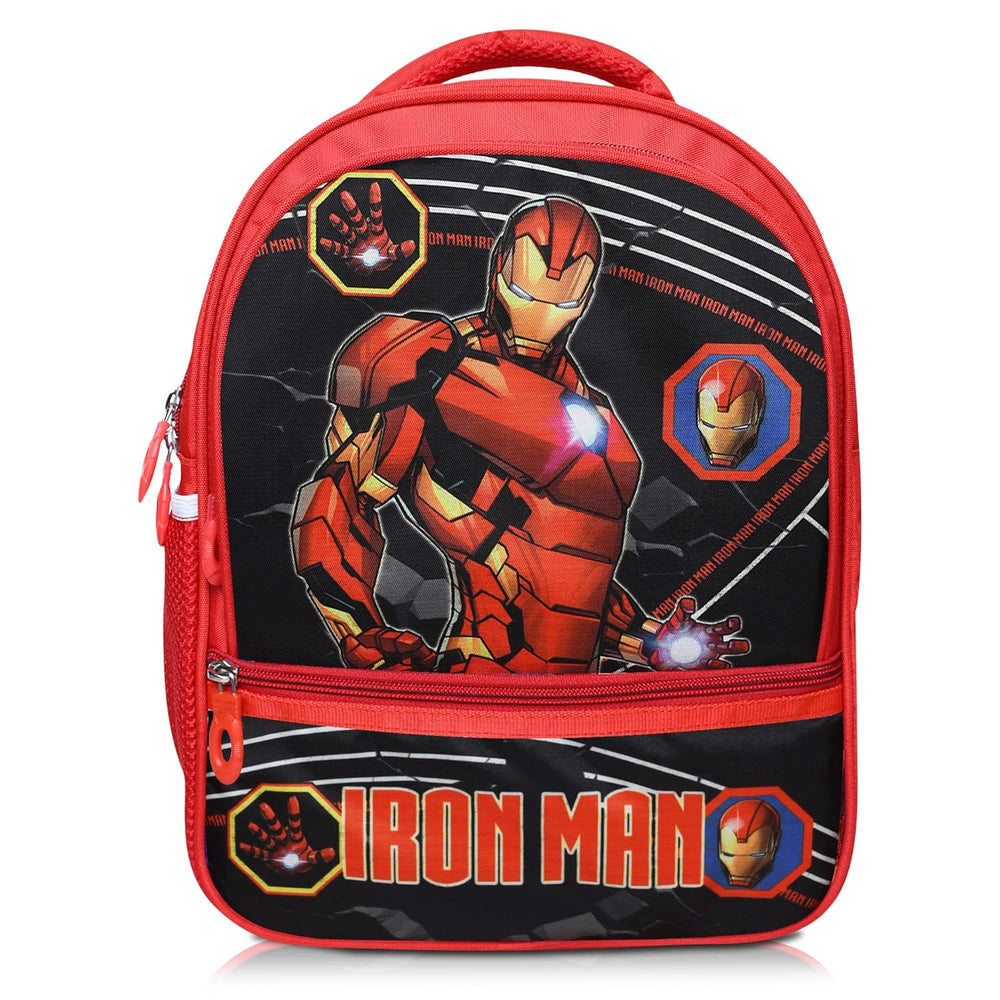 Printed School Bag for Kids | Kids Bag Ideal for UKG, Nursery and Class 2 (Age 5-7 years) | 18L (Iron-Man)