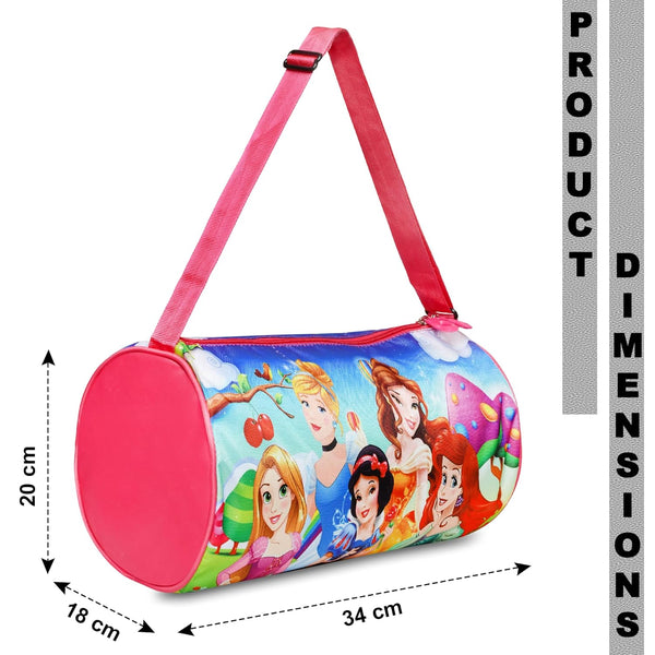 Kids Duffle Travel Bag for Travelling, Dance, Swimming, Picnic, Sports, Traveling Bag for Boys & Girls (Princess)