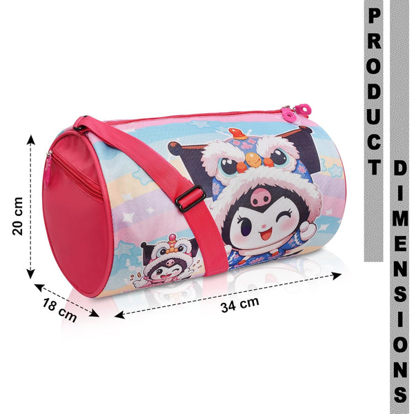Kids Duffle Travel Bag for Travelling, Dance, Swimming, Picnic, Sports, Traveling Bag for Boys & Girls ( Kuromi)